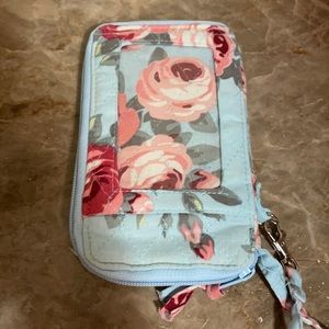 Beautiful blue flower wallet